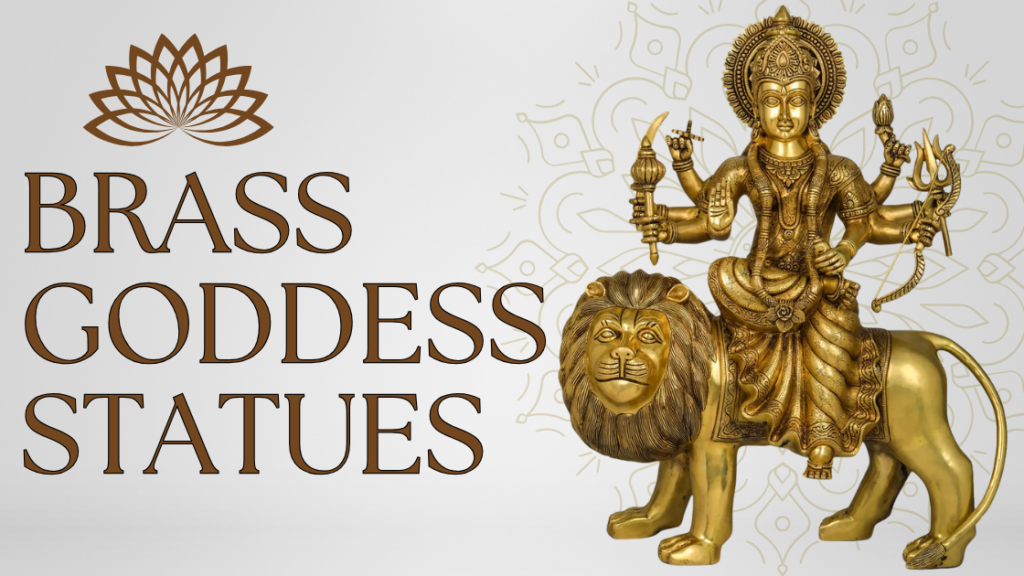 brass goddess statue