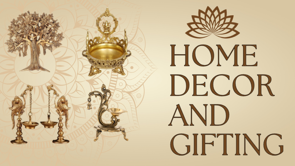 brass home decor and gifting